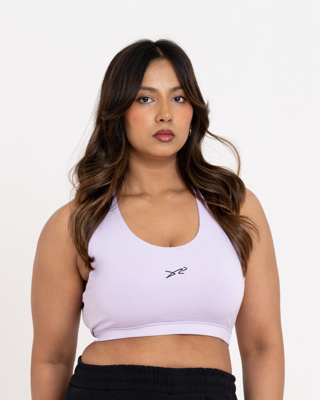 Elys Halter Neck Sports Bra Lavender-01