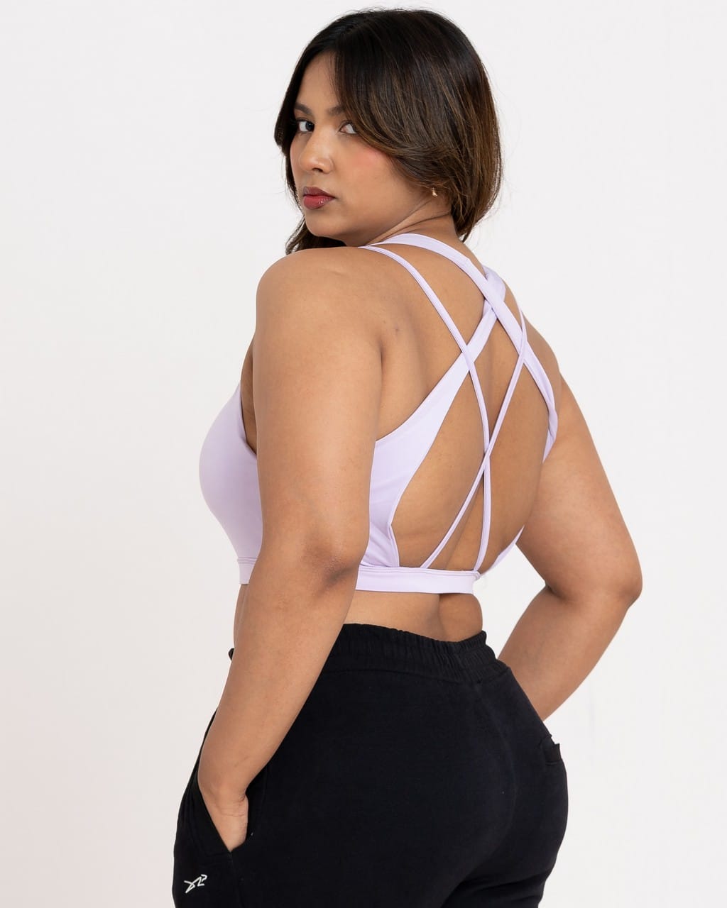 Elys Halter Neck Sports Bra Lavender-02