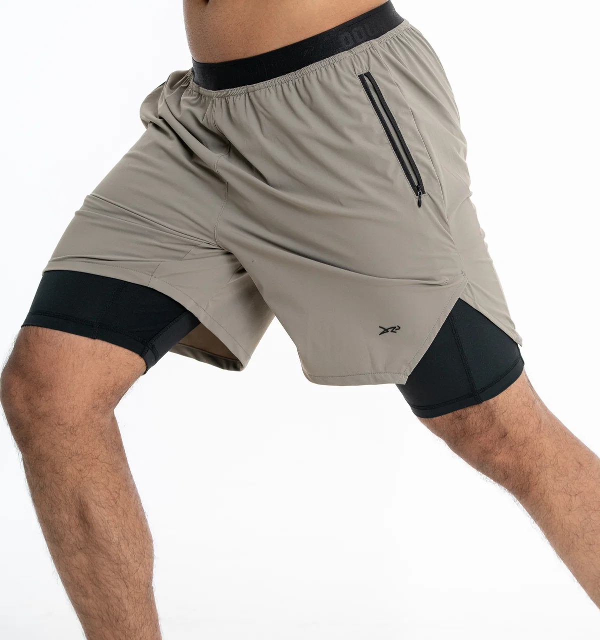 2 In 1 Running Shorts_Olive Mist_02