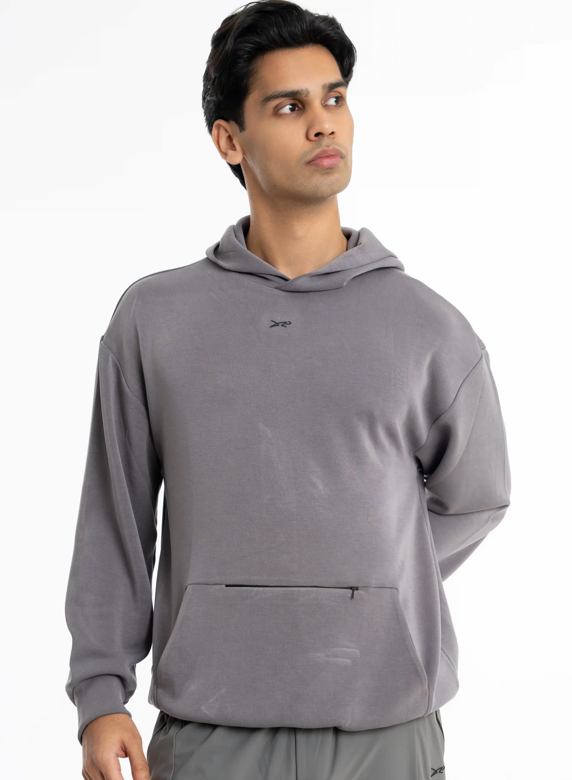 Drop Shoulder Hoodie_Grey_01