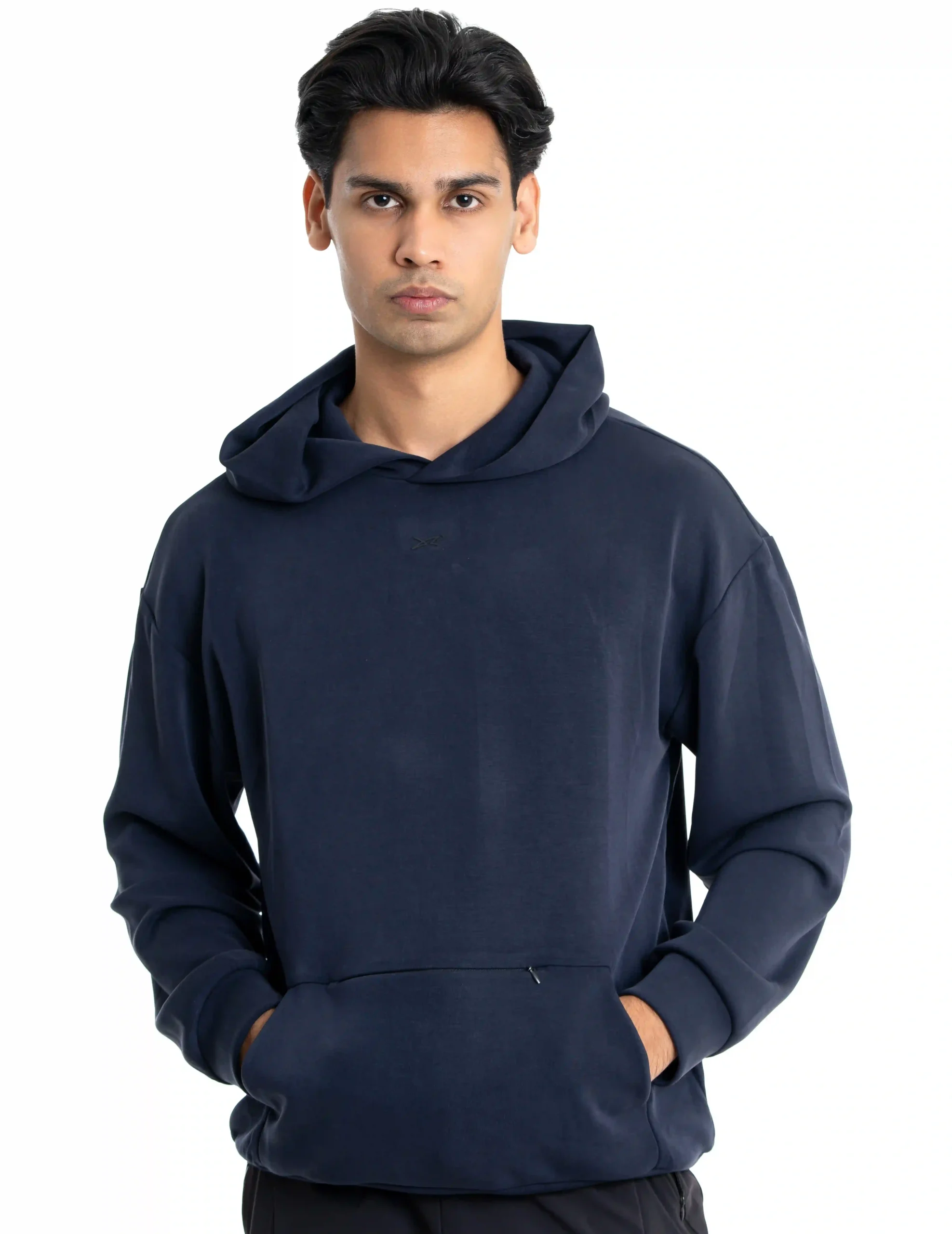 Drop Shoulder Hoodie_Navy_01